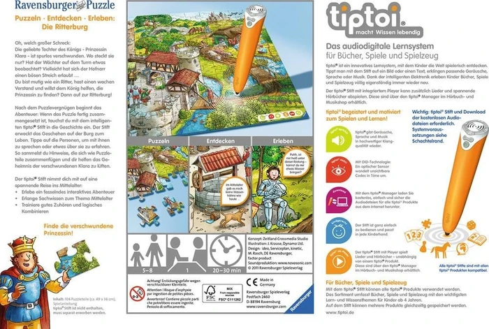 Ravensburger tiptoi Puzzle: Puzzeln, Entdecken, Erleben: Die Ritterburg