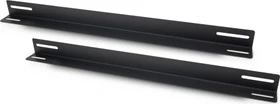 Inter-Tech L-Brackets, 19" Geräteträger für Serverschränke, schwarz, 1HE, 2 Stück