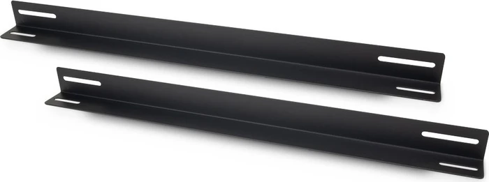 Inter-Tech L-Brackets, 19" Geräteträger für Serverschränke, schwarz, 1HE, 2 Stück
