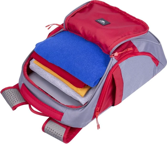 RivaCase 5225 Mercantour ECO 15.6" Laptop-Rucksack, grau/rot