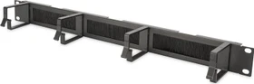 Digitus Rangierpanel mit Bürstenleisten, für 483mm-Schränke, RAL 9005, 1HE
