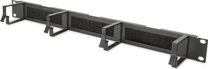 Digitus Rangierpanel mit Bürstenleisten, für 483mm-Schränke, RAL 9005, 1HE