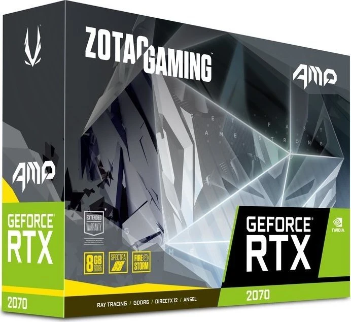 Zotac Gaming GeForce RTX 2070 AMP, 8GB GDDR6, HDMI, USB-C, 3x DP
