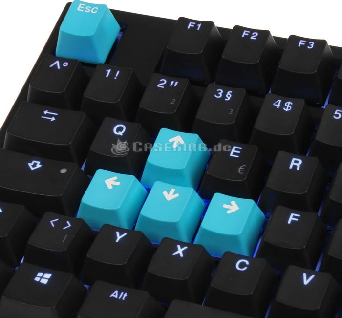 Ducky One 2 Backlit PBT, LEDs weiß, schwarz, MX RED, USB, DE