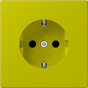 Jung SCHUKO-Steckdose, 16 A 250 V ~, Schraubklemmen, Duroplast lackiert, Serie LS, vert olive vif