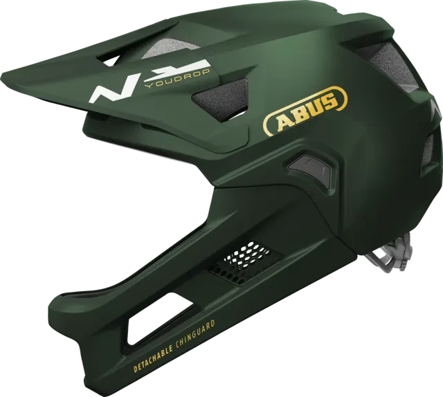 ABUS Youdrop Fullface-Kinderhelm moss green