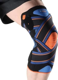 Thuasne Kniebandage Novelastic Größe S schwarz/blau, 1 Stück