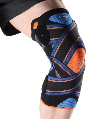 Thuasne Kniebandage Novelastic Größe S schwarz/blau, 1 Stück