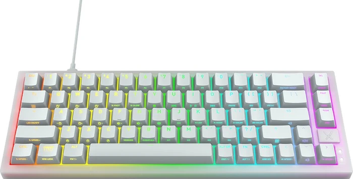 Cherry Xtrfy K5V2 Compact, Transparent White, LEDs RGB, hot-swap, MX2A RGB RED, USB, DE