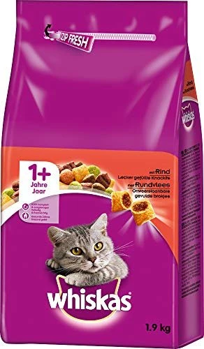 Whiskas Adult Trockennnahrung Rind, 1kg