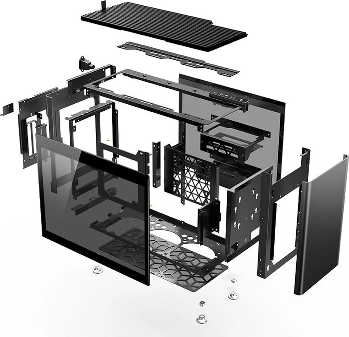 Jonsbo Jonsplus i100 Pro, schwarz, Glasfenster, Mini-ITX