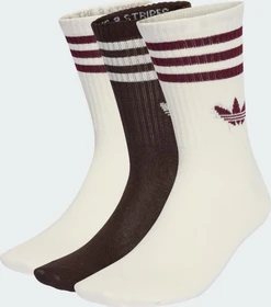 adidas 3-Streifen Crew Socken off white/aurora coffee, 3 Paare