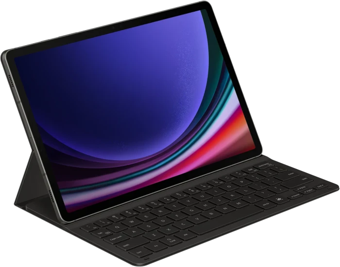 Samsung EF-DX720 Book Cover Keyboard Slim mit AI-Taste für Galaxy Tab S9 / S9 FE / S10 FE, schwarz, IT