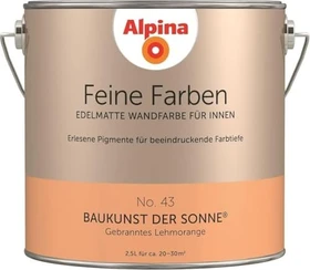Alpina Farben Feine Farben No. 43 Baukunst der Sonne innen gebrannteslehmorange edelmatt orange, 2.5l