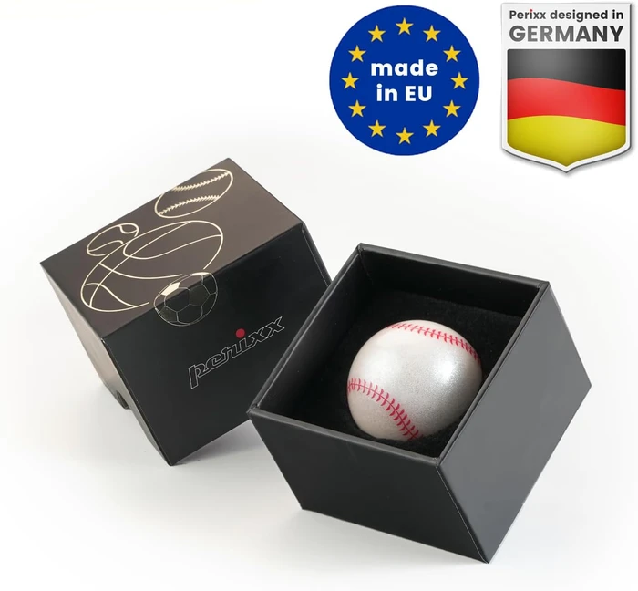 Perixx PERIPRO-303BSB 34mm für Perimice und Logitech M570, Ersatz-Trackball, Baseball, weiß/rot