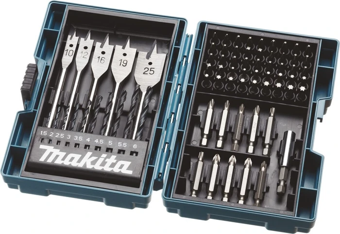 Makita Bohrer-/Bits-Zubehörset inkl. Werkzeugbox, 71-tlg.