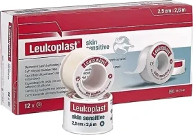 BSN medical Leukoplast skin sensitive weiß, 2.5cm x 2.6m, 12 Stück