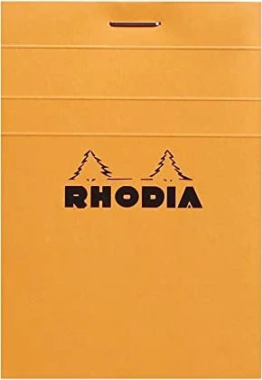 Rhodia Basics Notizblock N°11, A7, kariert, orange, 80 Blatt