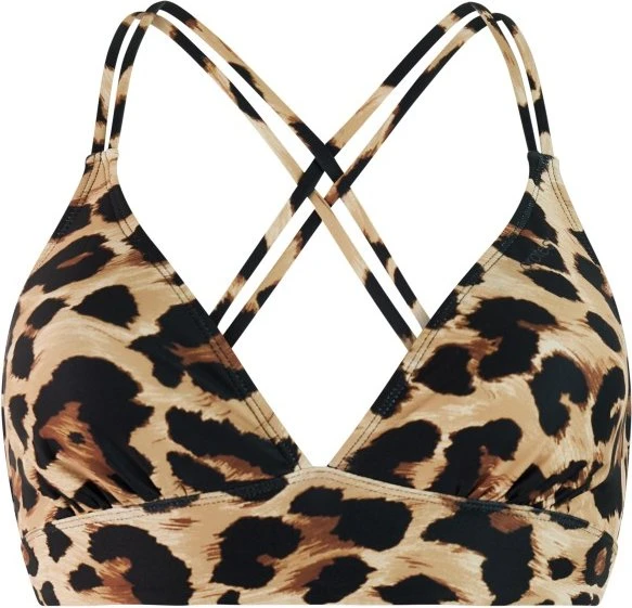 Protest Supers Leopard Bikini-Oberteil fudge camel (Damen)