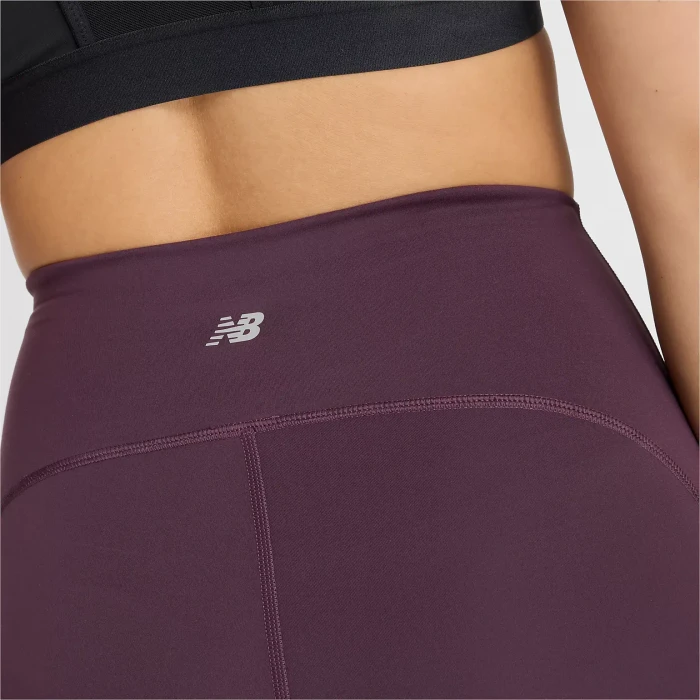 New Balance Sleek Pocket High Rise 27" Legging Hose lang plum brown (Damen)