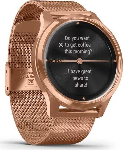 Garmin vivomove Luxe Aktivitäts-Tracker rose gold milanese/18k rose gold