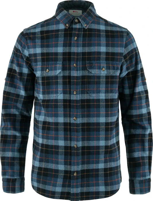 Fjällräven Singi Heavy Flannel Hemd langarm dark navy/indigo blue (Herren)