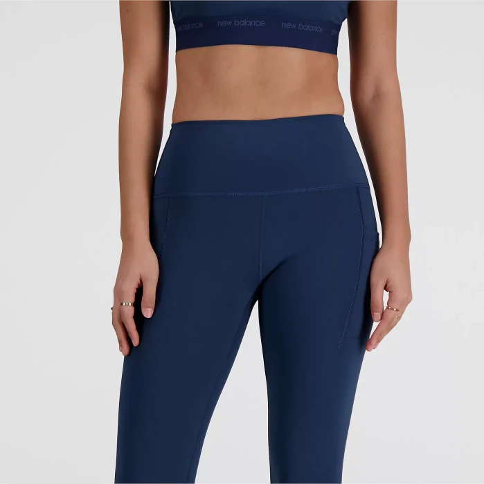New Balance Sleek Pocket High Rise 27" Legging Hose lang nb navy (Damen)