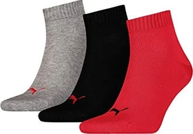 Puma Training Quarter Socken schwarz/rot, 3 Paare