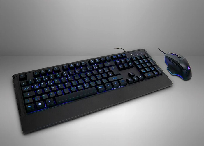 Inter-Tech KC-3001 Gamer Tastatur Maus Set schwarz, USB, DE