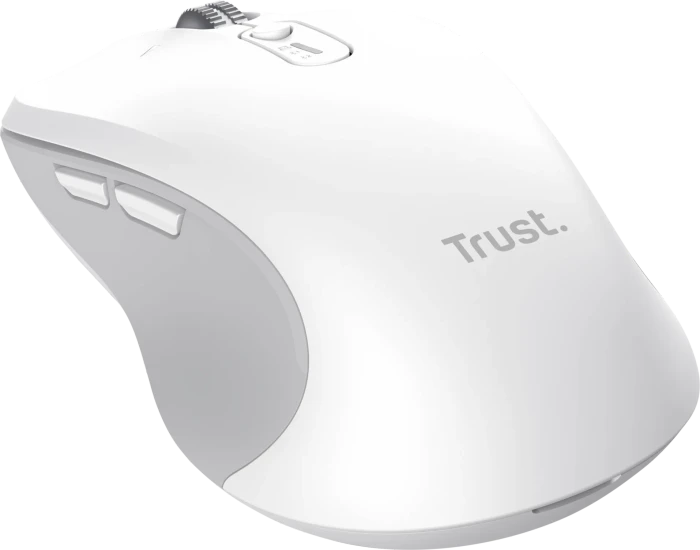 Trust Ferro Hyperwheel Multi-Device Wireless Mouse weiß, USB/Bluetooth