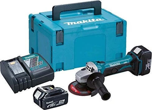 Makita DGA452RMJ Akku-Winkelschleifer inkl. MAKPAC + 2 Akkus 4.0Ah