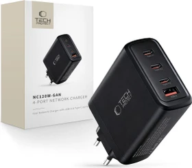 Tech-Protect NC120W Wall Charger 4-Port PD 120W schwarz