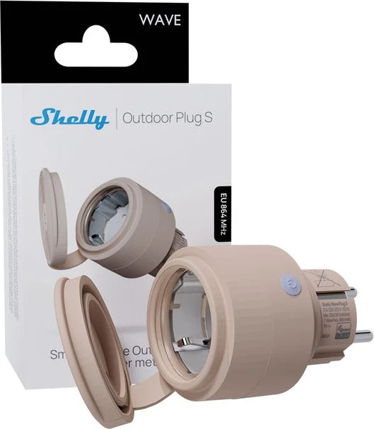 Shelly Wave Outdoor Plug S LR, braun, 2500W, Smart-Steckdose