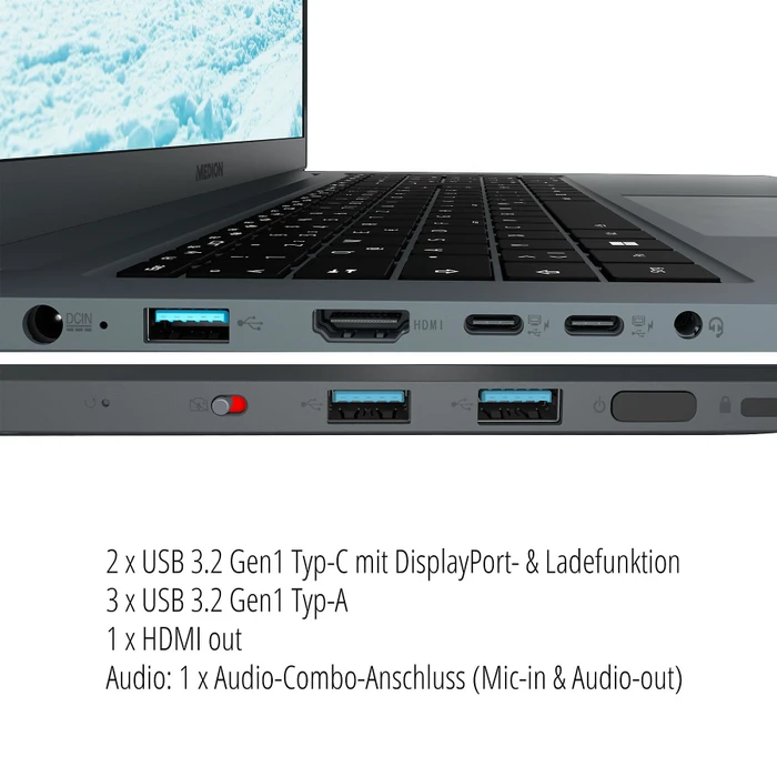 Medion Akoya S17419, Core i5-13420H, 16GB RAM, 512GB SSD, DE