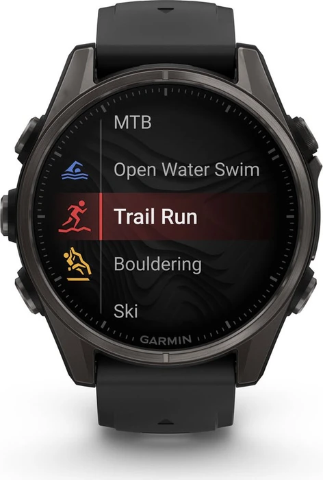 Garmin Fenix 8 43mm Sapphire carbon grey/black-pebble grey silicone
