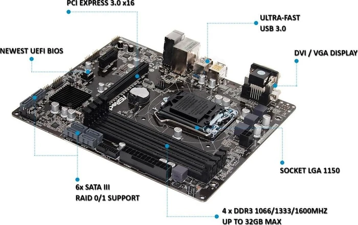 ASRock B85M DASH/OL R2.0 (Intel 1150)