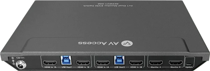 AV Access 2x1 Dual Monitor, 4K Dual-HDMI, 2-fach KVM-Switch