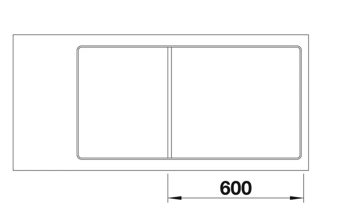 Blanco Axia III XL 6 S-F InFino Becken reversibel mit Ablauffernbedienung anthrazit inkl. Glasschneidebrett