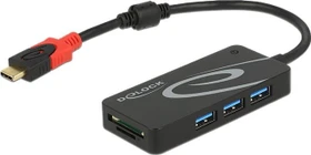 DeLOCK USB-C Hub, schwarz, USB-C 3.0 (62900)