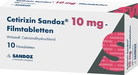 Cetirizin Sandoz 10mg Tabletten, 30 Stück