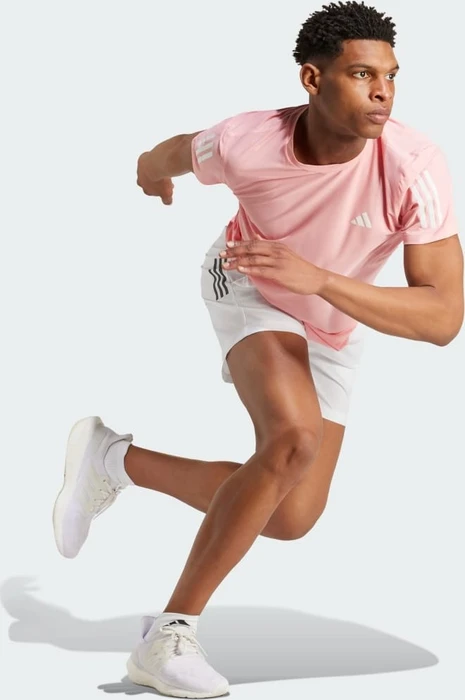 adidas Own The Run Laufshirt kurzarm semi pink spark (Herren)