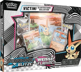Pokémon - Karmesin & Purpur Schwarze Blitze & Weisse Flammen Illustrations-Kollektion Victini
