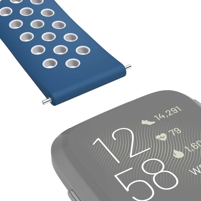 Hama Ersatzarmband Sport für Fitbit Versa 2 blau/grau