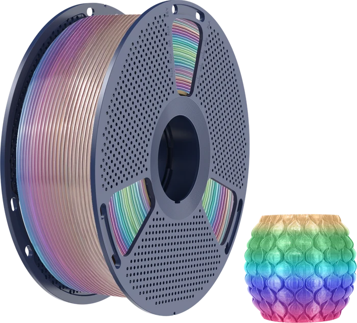 Sunlu PLA Transparent Rainbow-04, mehrfarbig, Spule, 1.75mm, 1.00kg