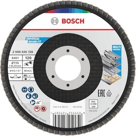 Bosch Professional X451 Fächerschleifscheibe T29 K120, 115x22.23mm, 15 Stück