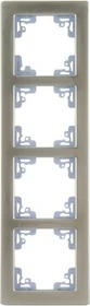 uniTEC MELBOURNE Serie 706 Abdeckrahmen 4-fach, edelstahl