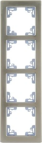 uniTEC MELBOURNE Serie 706 Abdeckrahmen 4-fach, edelstahl