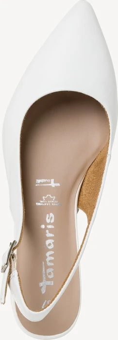 Tamaris Leder Slingpumps weiß (Damen)
