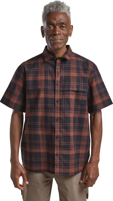 Jack Wolfskin Great Plains Hemd kurzarm check dark navy (Herren)