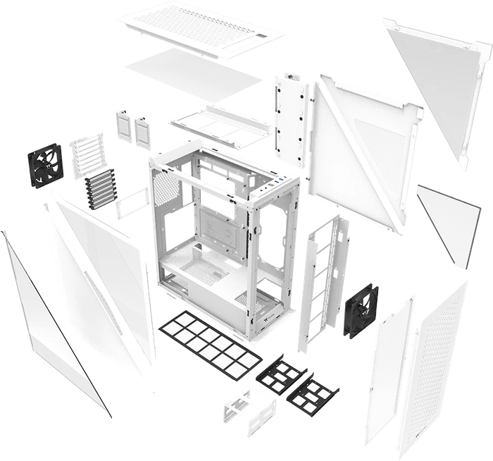 Thermaltake Divider 500 TG Air Snow Edition, weiß, Glasfenster